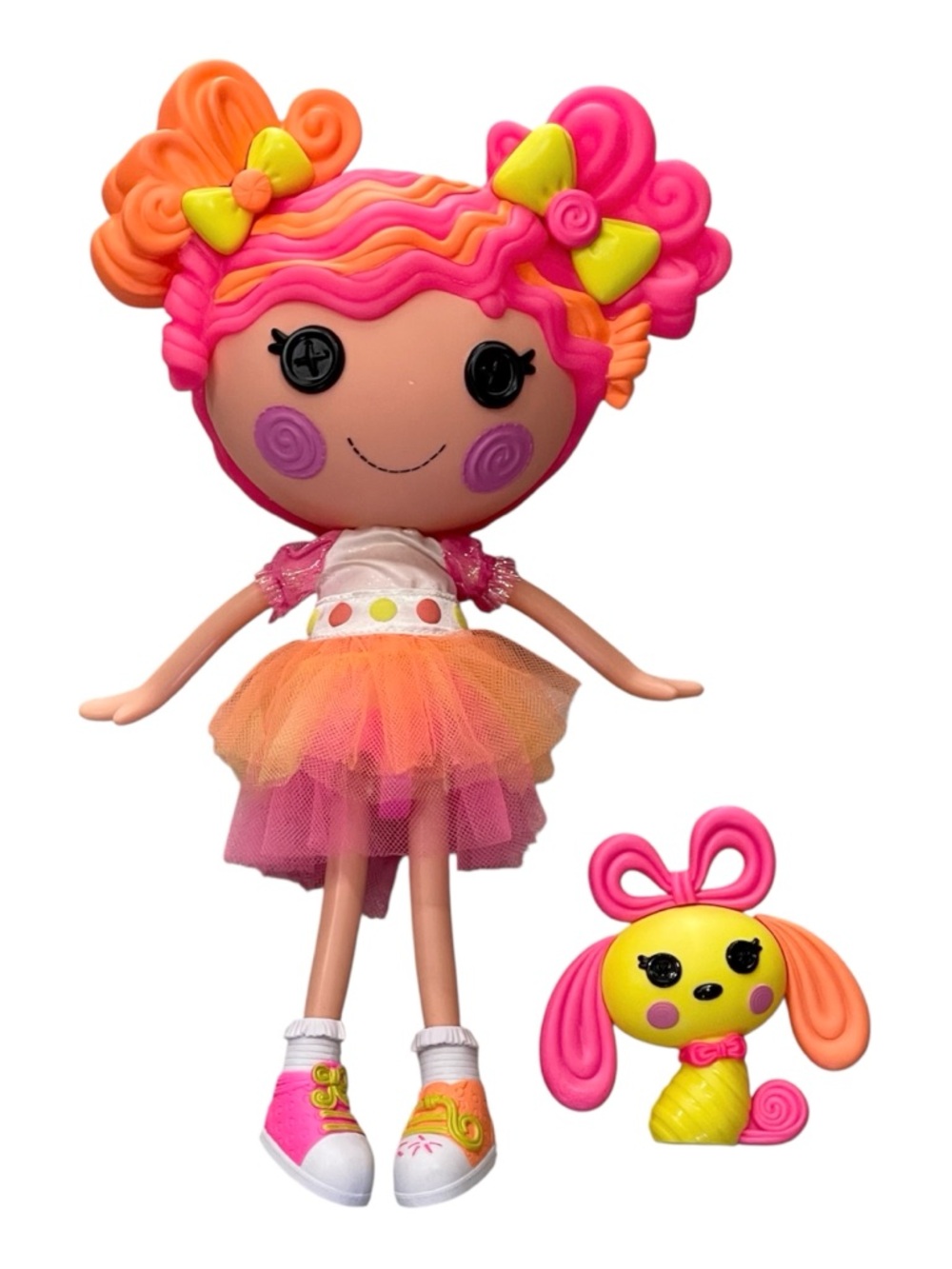 Lalaloopsy Sweetie Candy Ribbon 13" Doll & Yellow Taffy Dog Pet